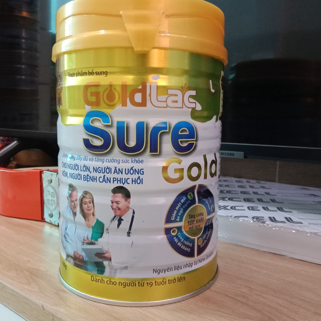Sữa phục hồi sức khỏe Goldlac Sure Gold 900g- dinh dưỡng tốt nhất cho người bệnh, người già, người ốm yếu