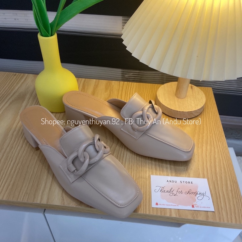 Sục nữ gót 4.5cm⚡️Andu Store⚡️ Sục xích Quảng Châu