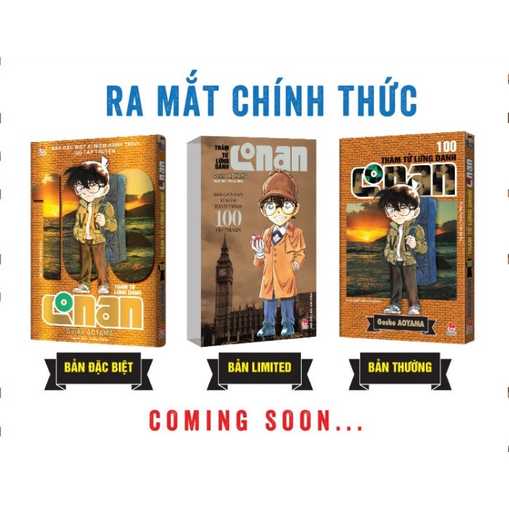 Thám Tử Lừng Danh Conan - Combo Tập 100 Full Quà Bìa áo Limited + Poster + Ống - Truyện Tranh NXB Kim Đồng