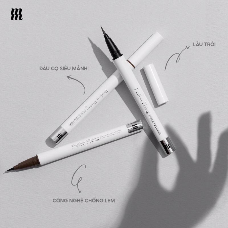 Bút kẻ mắt nước sắc nét, lâu trôi Merzy Perfect Fixing Pen Eyeliner