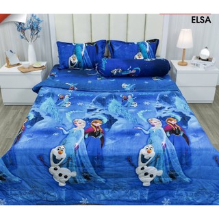 Bộ drap 1.4x2m nền xanh đen hình cá voi+2 vỏ gối ms026