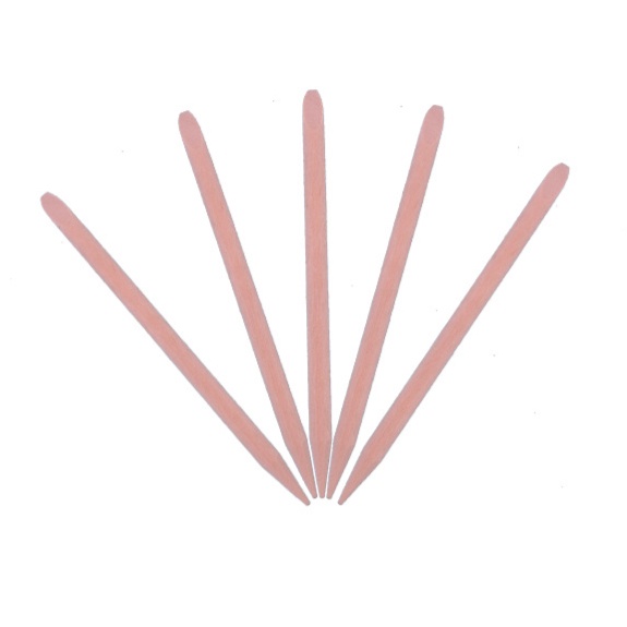 Que gỗ làm nail, que đẩy da mini,sét 100 cây dùng Trong NailBox-7.5cm