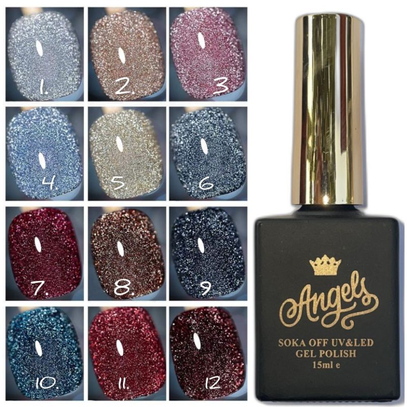 Sơn gel nhũ flash 15ml,sơn nhũ 12 chai chọn lẻ
