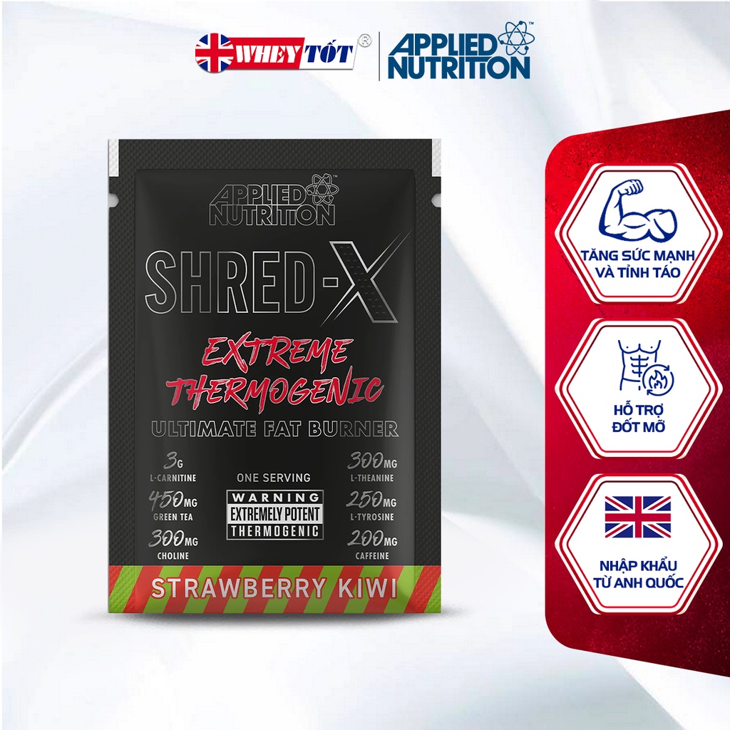 Bột uống đốt mỡ applied nutrition shred x sample tăng cường trao đổi chất - ảnh sản phẩm 1