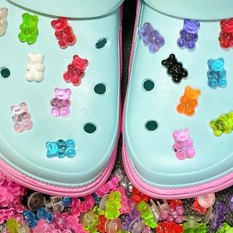 Hoạt Hình Ghim Cài Hình Giày crocs Gấu Kẹo Kẹo Gummyjibitz Quyến Rũ Cho Bé Gái charms