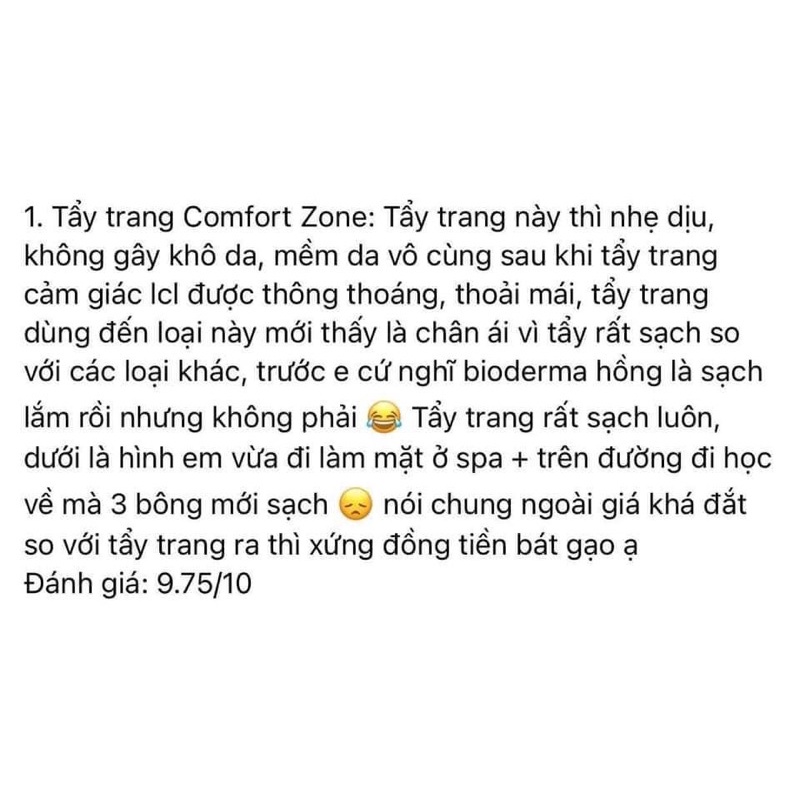 NƯỚC TẨY TRANG COMFORT ZONE ESSENTIAL MICELLAR WATER 200ML