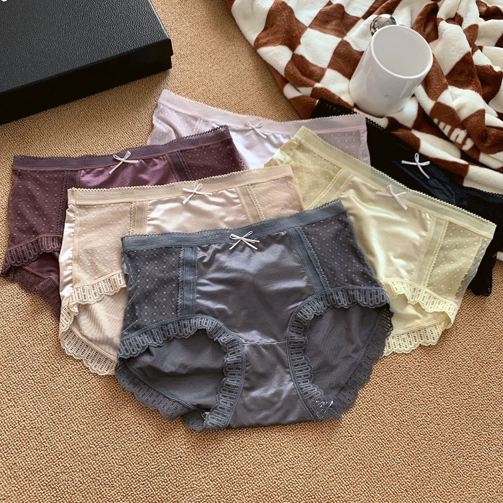 Quần Lót Nữ Vải satin Phối Ren Quyến Rũ