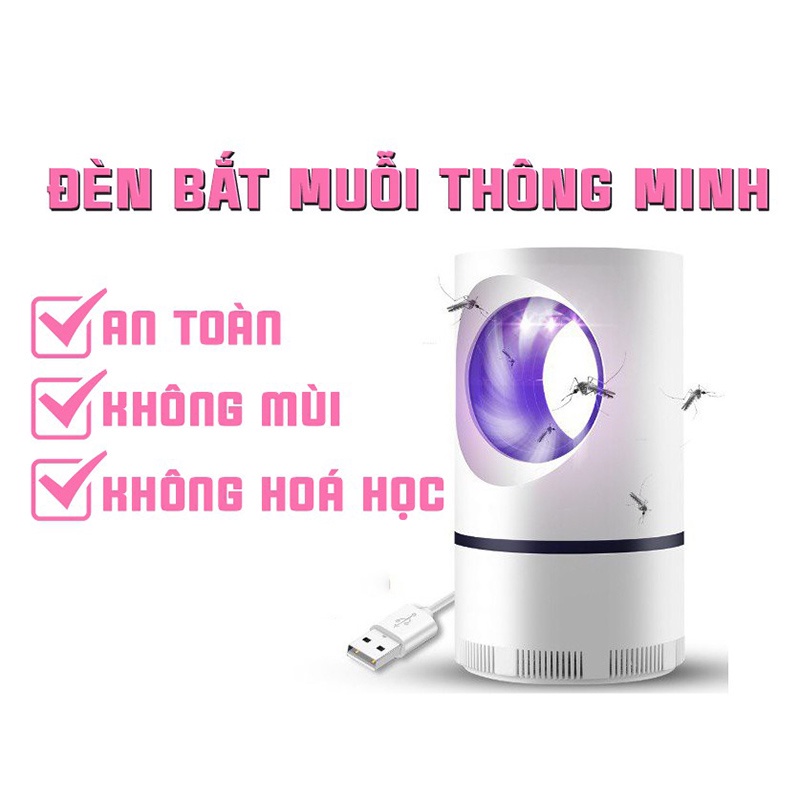 Đèn Bắt Muỗi Hình Trụ Cổng USB - Máy Bắt Muỗi Kiểu Dáng Siêu Đẹp, Máy Bắt Muỗi Thông Minh Công Nghệ Đèn Led