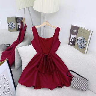 ĐẦM 2 DÂY HỞ NƠ LƯNG ĐÍNH ĐÁ NƠ THÂN