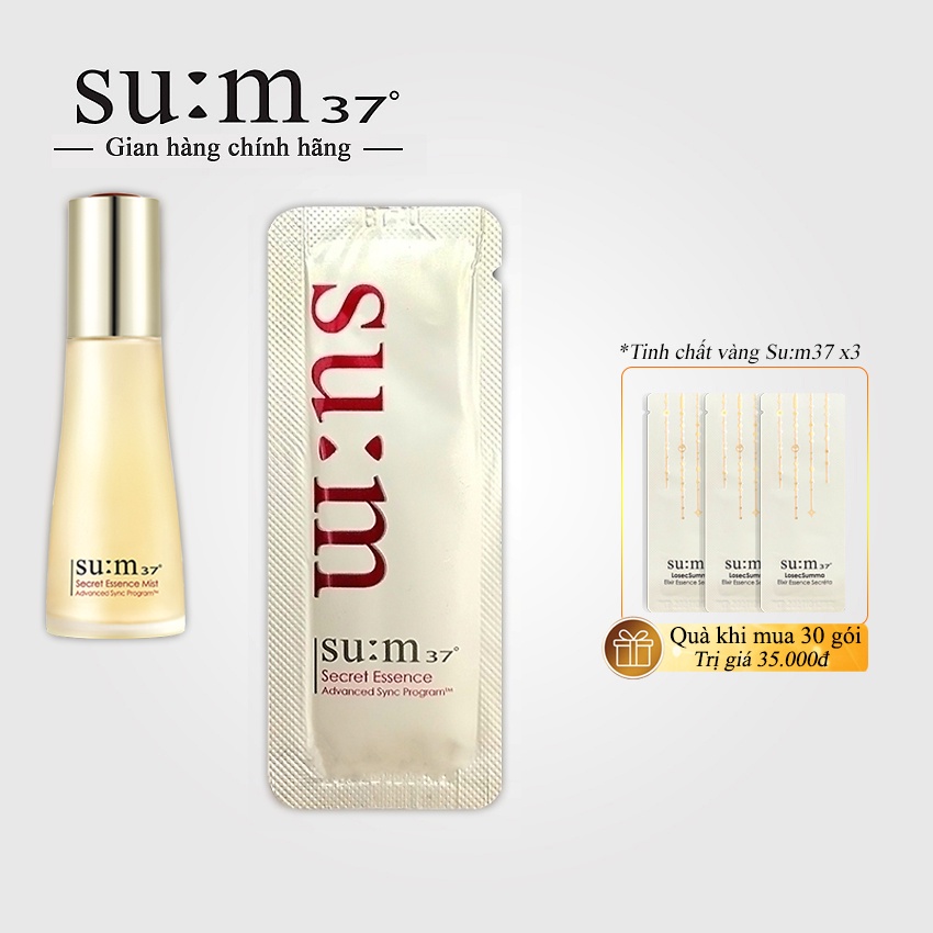 [Date 25 - 30 gói] Nước thần Su:m 37 Secret Essence Advanced Sync Program 1mlx30 - Sample Nước thần Sum