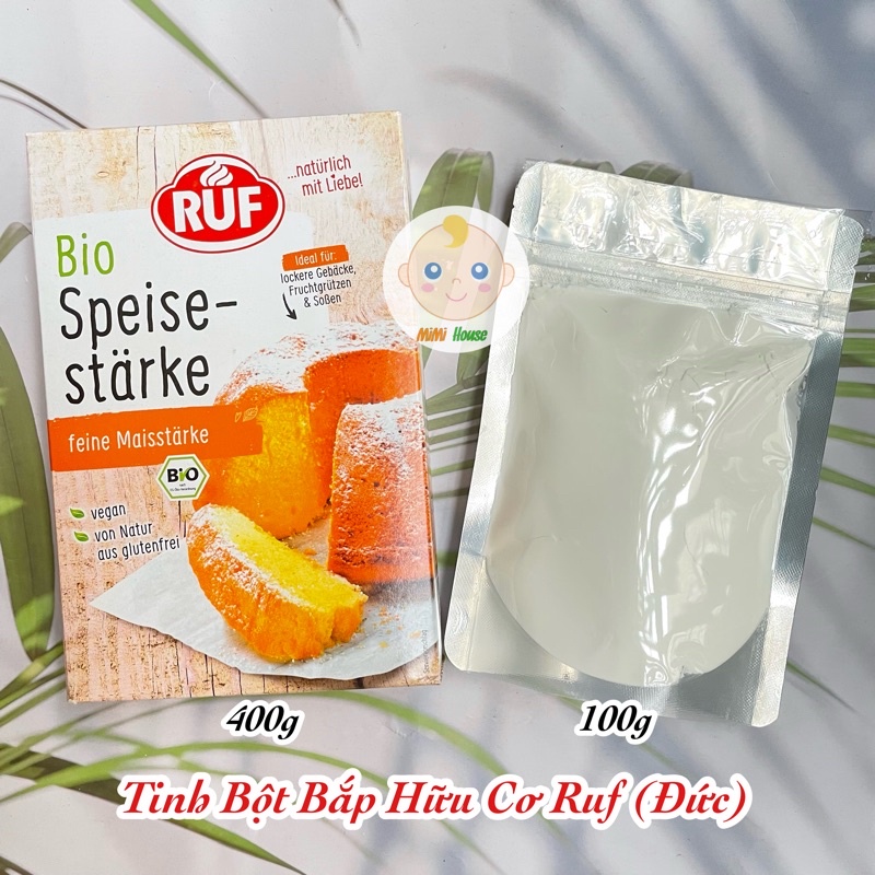 Tinh bột bắp hữu cơ Ruf (Đức) 400g, có tách lẻ 100g