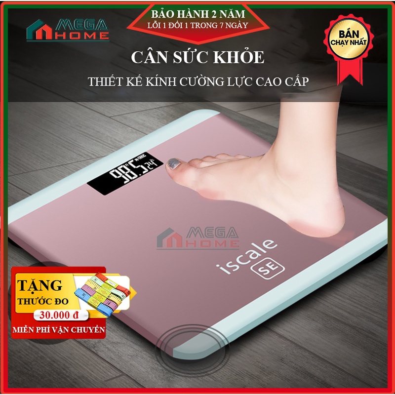 Cân điện tử sức khỏe, Cân gia đình trọng lượng tối đa 180Kg tiện lợi cho mọi công việc gồm 2 loại Vuông và Tròn
