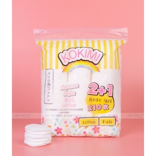 Bông Tẩy Trang Kokimi Bông Tròn Cotton Pads Jumpo