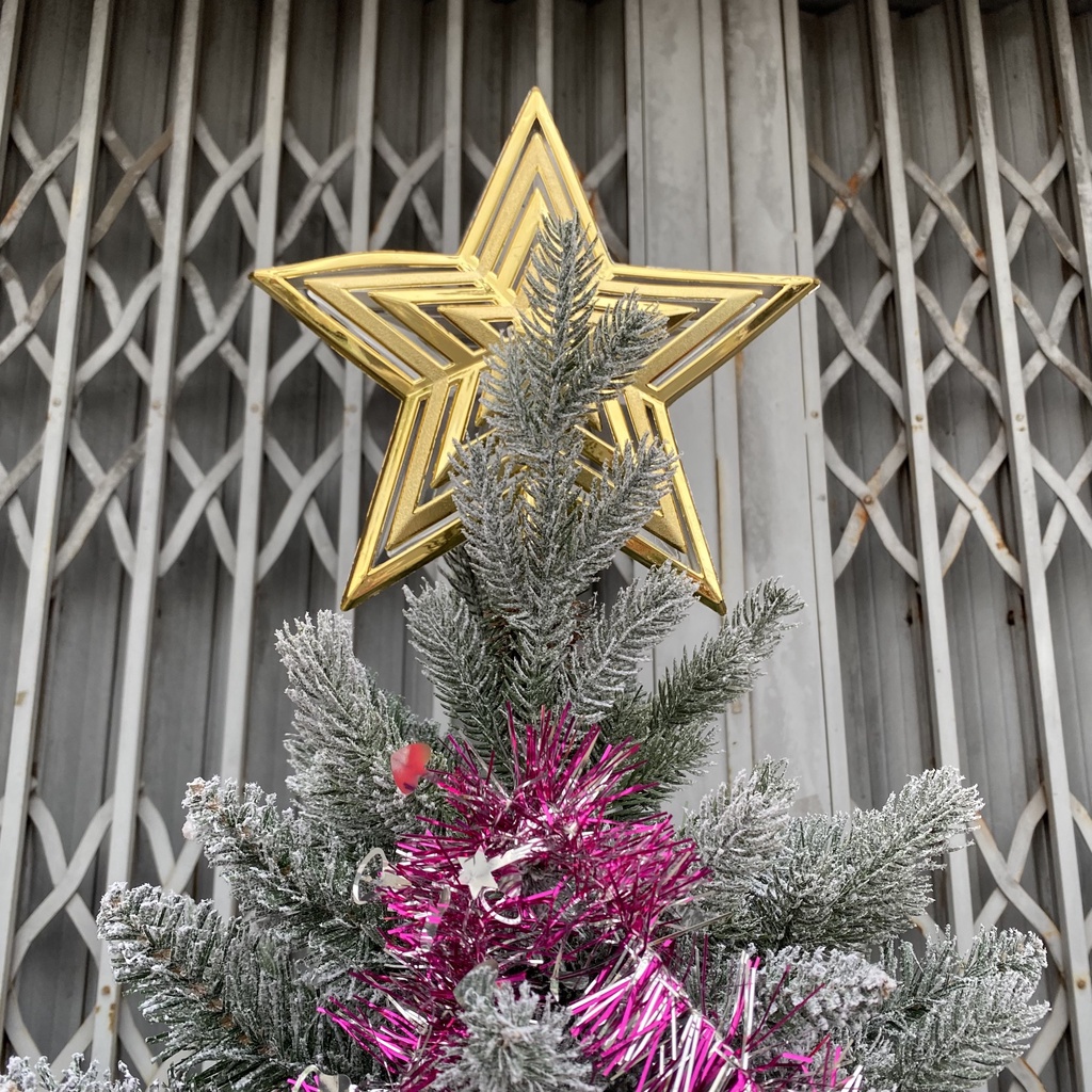 Cây thông noel pe phủ tuyết 1m8, cây thông noel tán lá PE dày xòe cành tự động trang trí giáng sinh trong nhà ngoài trời