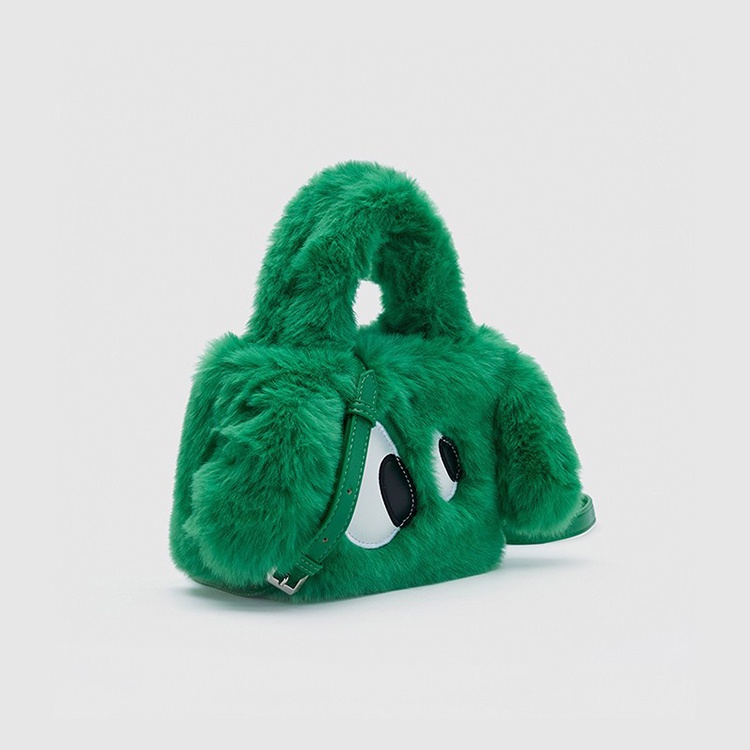 Túi Đeo Chéo Hình Đôi Mắt Hoạt Hình Nhồi Bông Đáng Yêu Dành Cho Nữ