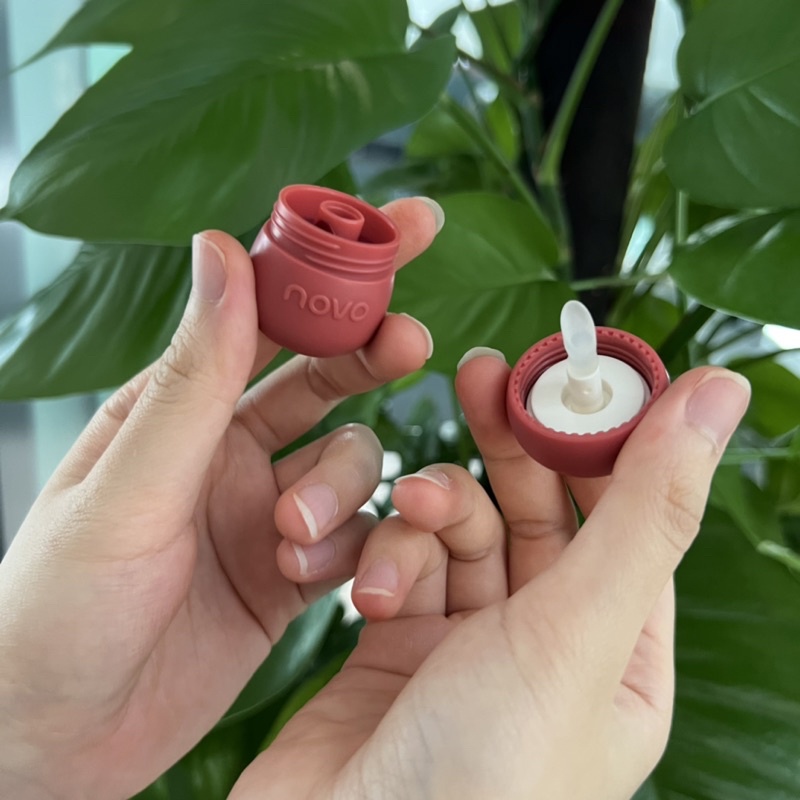 Son kem Novo siêu mịn nắp hình nấm xinh xắn lên màu cực chuẩn ảnh thật shop tự chụp