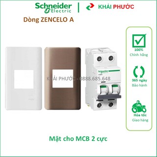 MẶT NẠ ĐƠN DÙNG GẮN CHE ÁT MCB CB TÉP 2P 1 PHA 2 CỰC ZENCELO A A8402MCB_WE_G19 A8402MCB_SZ_G19 SCHNEIDER - KHẢI PHƯỚC