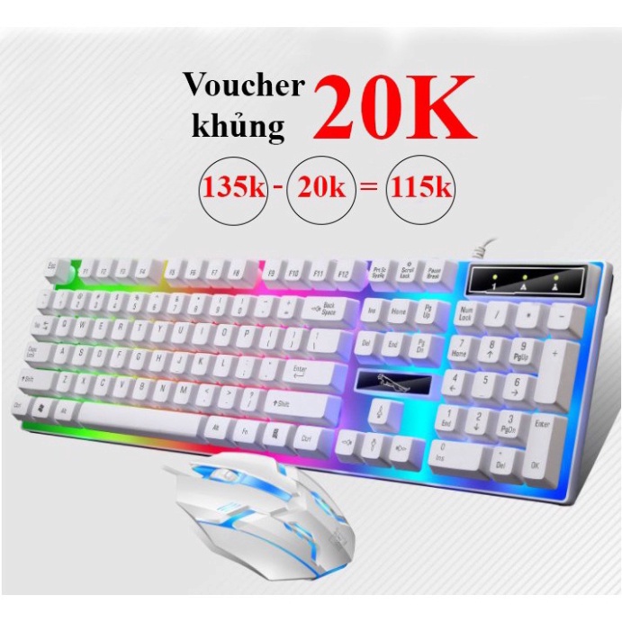 Bộ bàn phím + lót + chuột máy tính có dây giả cơ G21B chuột, combo bàn phím chuột sử dụng máy tính bàn - Hàng mới về