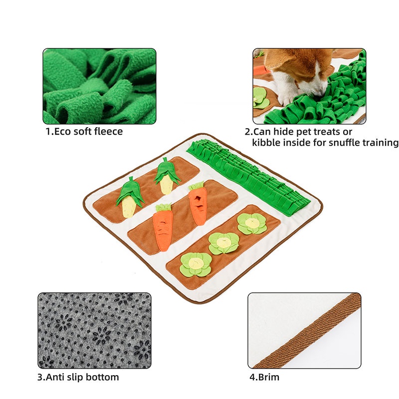 HamshMoc Thảm Đồ Chơi Giải Đố Hỗ Trợ Huấn Luyện IQ Giảm Căng Thẳng Cho Thú Cưng Kèm 2 Thảm