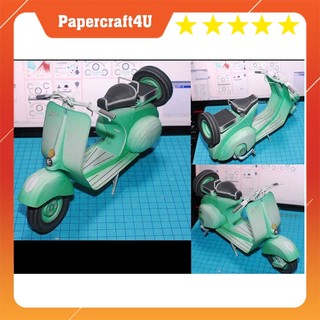 Mô hình giấy 3D xe máy Vespa Faro Basso