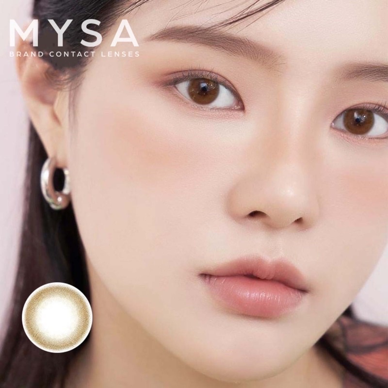 Lens Mắt Kính Áp Tròng Màu Nâu Tự Nhiên Không Giãn Đi Học Hoặc Đi Làm Có Từ 0-6 Độ Cận