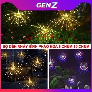 Dây Đèn Led Hình Pháo hoa 10 chùm -  chống nước lắp ngoài trời, giáng sinh, noel, tết