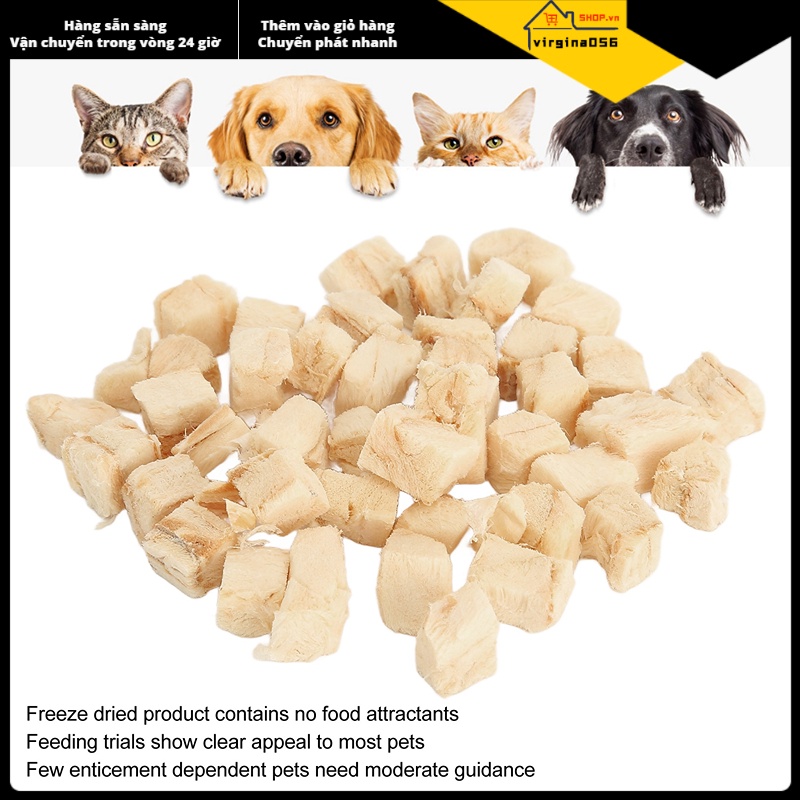 Có thể bán buôn 30g Cat Freeze Dry Cod Grain Natural Highly Nutritious Dễ tiêu hóa Thú cưng đông lạnh cá tuyết khô virgina056 Hàng giao ngay