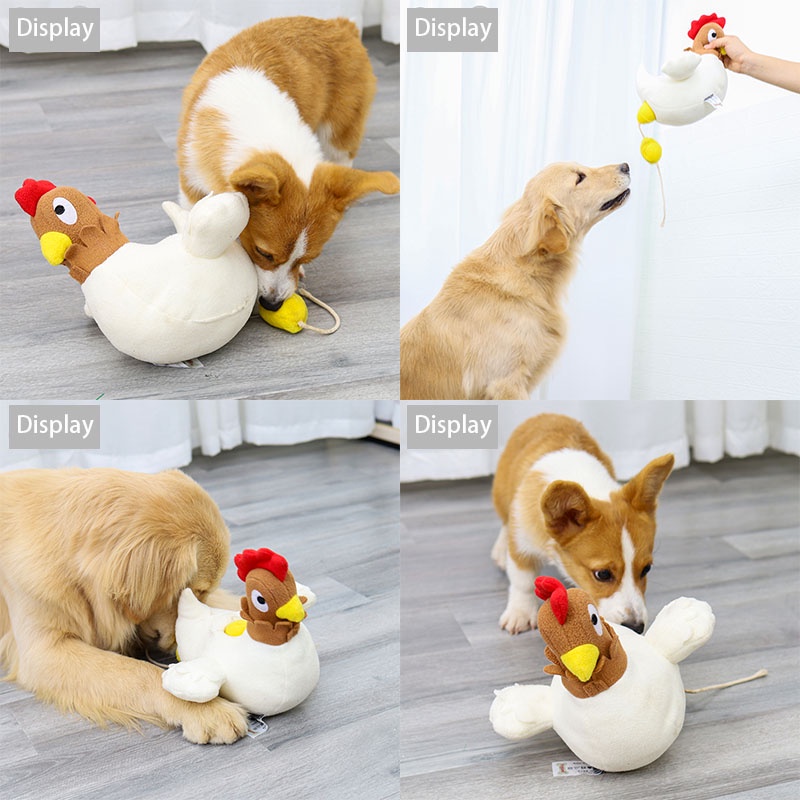 HamshMoc Đồ Chơi Nhồi Bông Mềm Mại Phát Ra Tiếng Kêu Khi Gặm Cho Thú Cưng 10 Tuổi