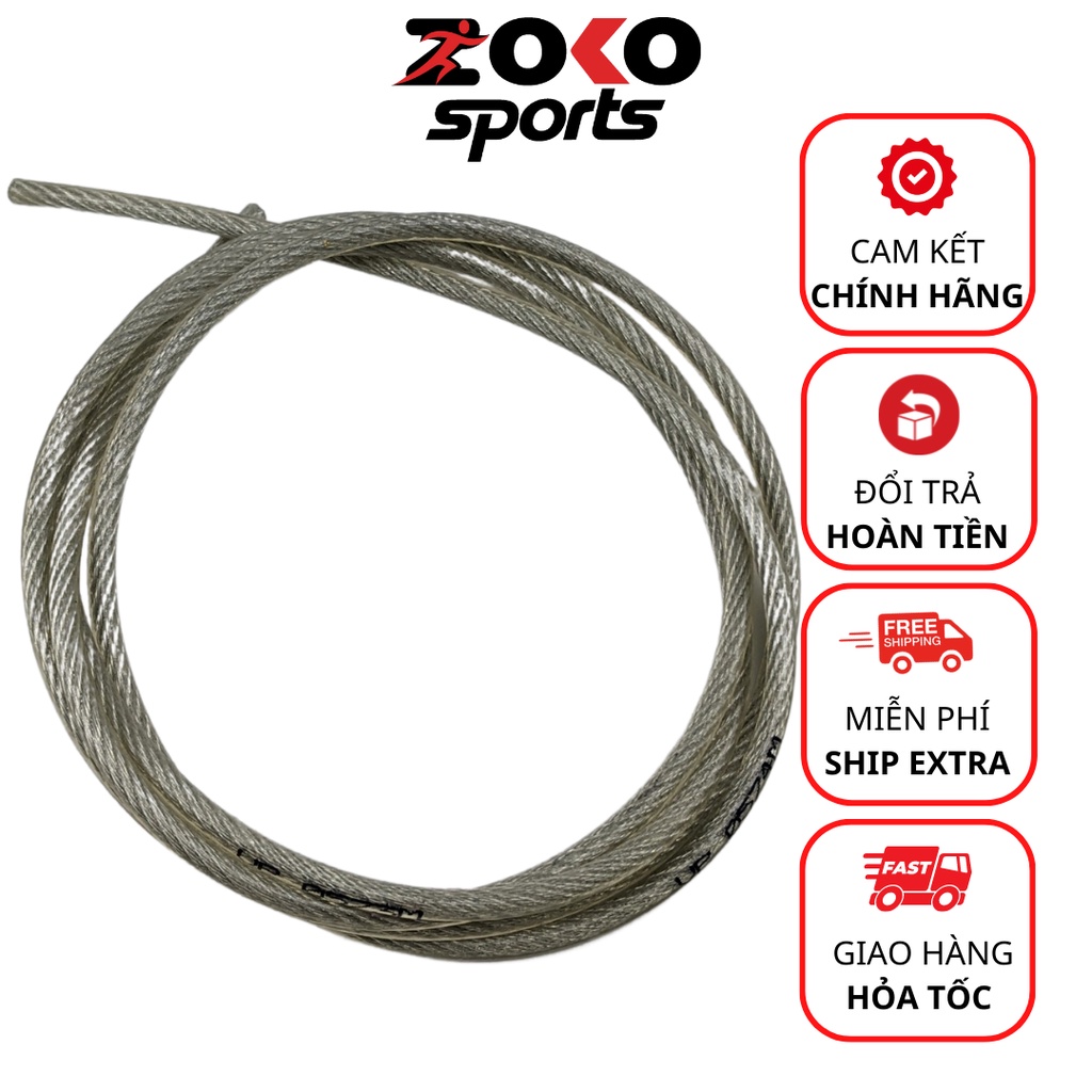 Dây cáp kéo xô giàn tạ đa năng hàng chính hãng dài 1,8m -2m có thể điều chỉnh bằng khóa cáp - ZOKO SPORT