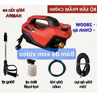 Máy rửa xe mini i máy rửa xe cao áp yamaha 2800w ha889a - có nút chỉnh áp suất + van xả khí