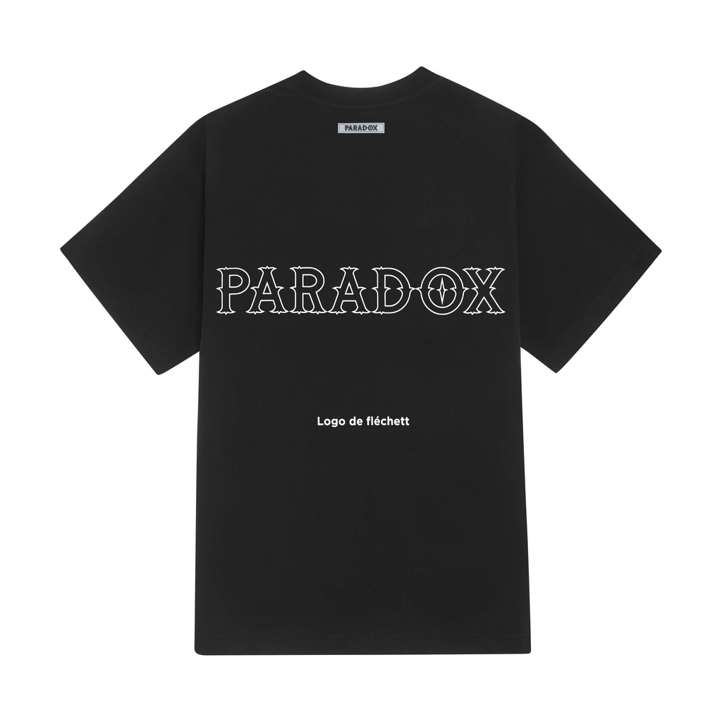 Áo thun form rộng Paradox tay lỡ - Unisex - In hình - THE REQUISITE TEE - Đen