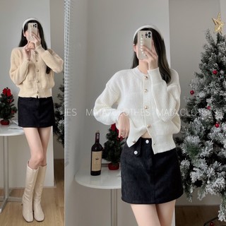 Áo khoác len cadigan cài khuy đồng 4 màu basic Maia 6655 P13k24