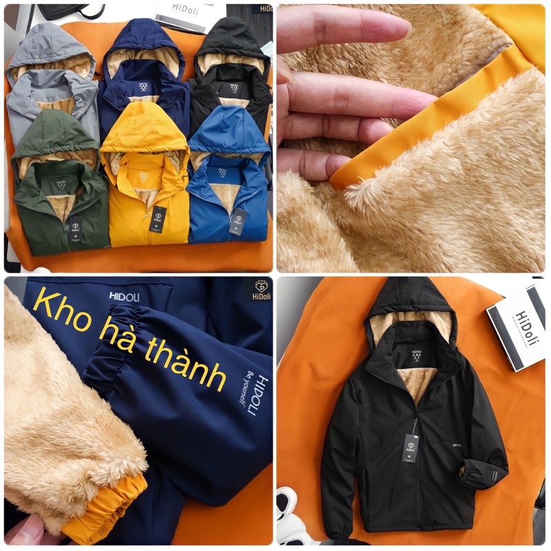 Áo gió lót lông HiDoLi tráng bạc chống nước, cản gió cho nam và nữ,