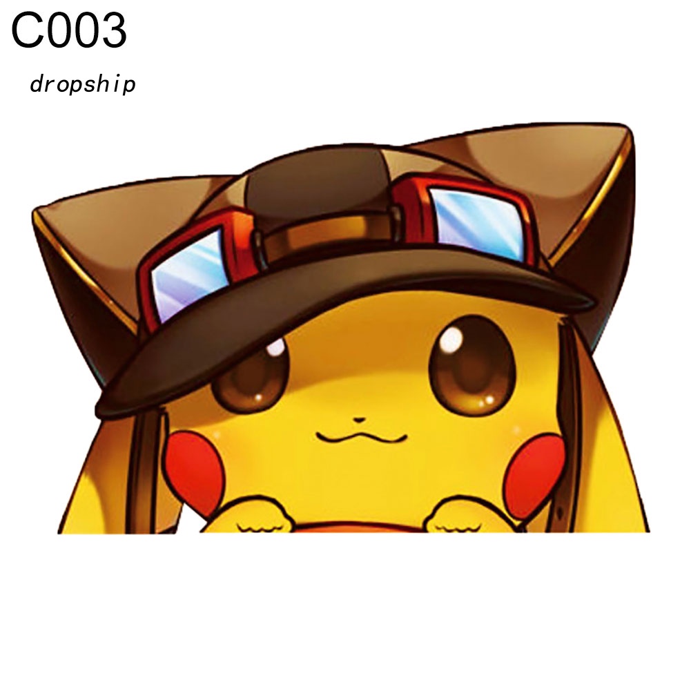Đề Can Dán Trang Trí Xe Hơi / Xe Máy Hình Pokemon Pikachu Dễ Thương