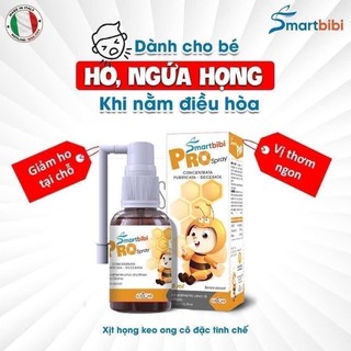 Xịt họng Smartbibi Pro spray-xịt họng keo ong