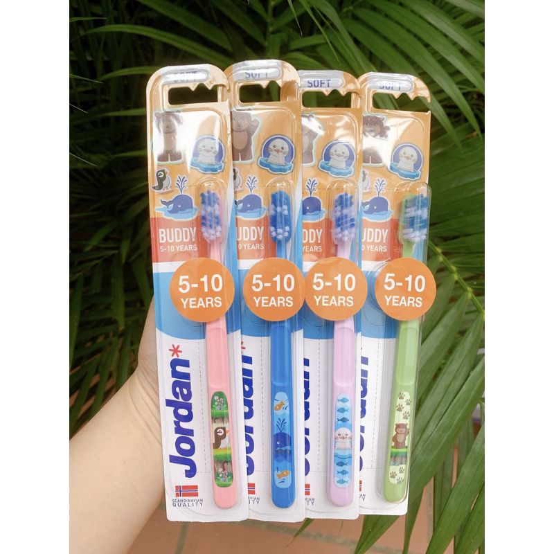 Bàn chải đánh răng cho bé Jordan 5-10 tuổi