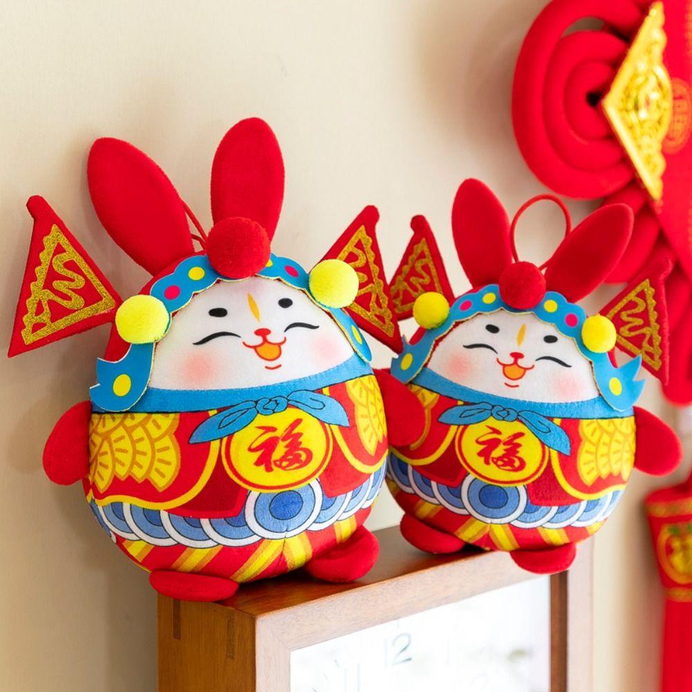 ANEMONE Đồ chơi nhồi bông Hình Thỏ Hoàng Đạo Sáng Tạo Trang Trí Ba Lô / Túi Xách Cho Bé DIY Mừng Năm Mới