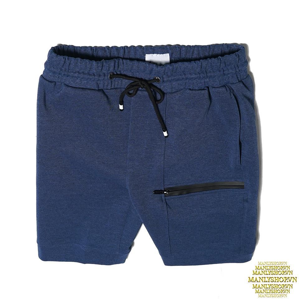 Quần short cotton nam chính hãng MANLY màu tím than, Quần đùi nam cotton thoáng mát Z4482