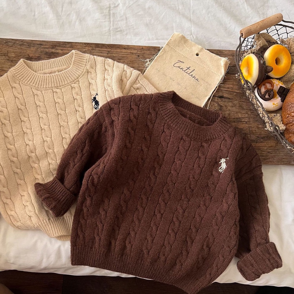 Áo Sweater Dệt Kim Thêu Họa Tiết Màu Sắc Thời Trang Mùa Thu 2022 Cho Bé