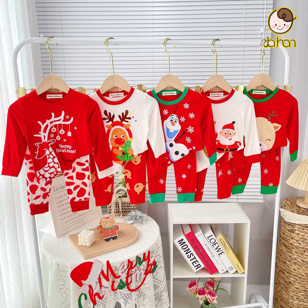 BỘ DÀI COTTON IN HÌNH NOEL CHO BÉ
