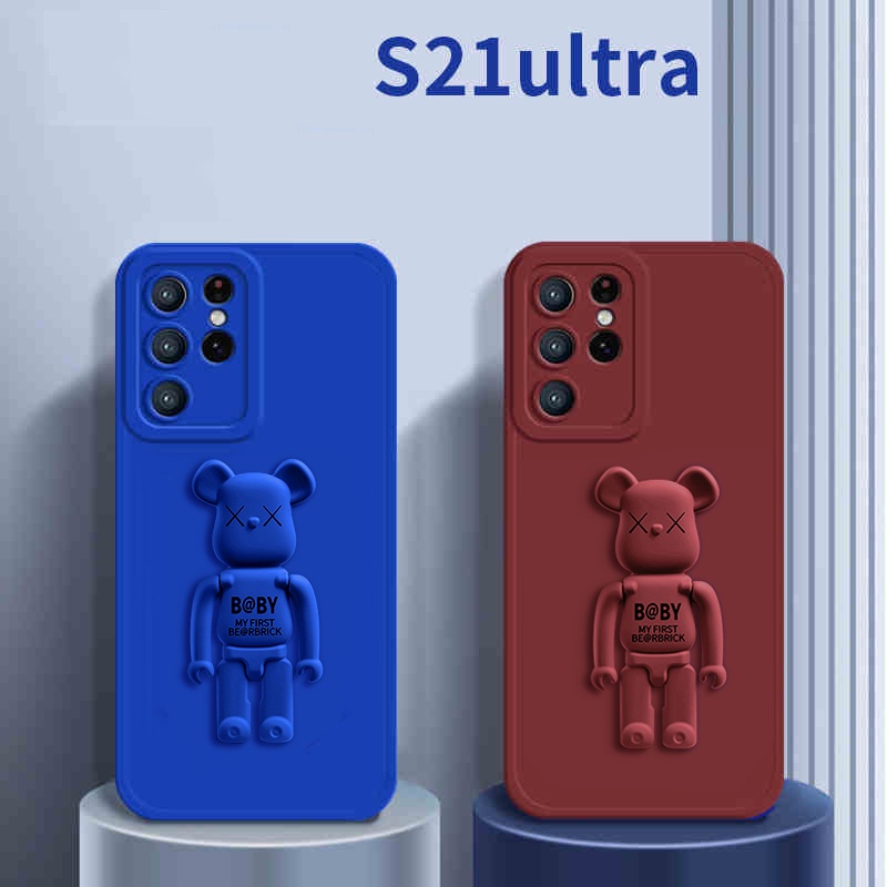 Ốp lưng Samsung gấu Kaws chống lưng viền vuông bảo vệ camera S21 Utra S21 Plus S21 FE S21 S20 Utra S20 Plus S20 FE S20