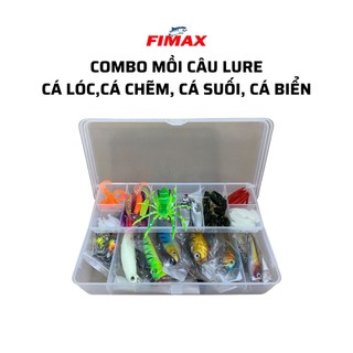 combo mồi câu lure và phụ kiện đi câu cá nước ngọt và cá biển tiện lợi - Hộp mồi giả câu cá lure cá lóc, chẽm, tráp