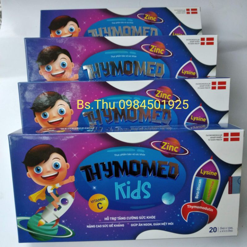 Green Thymomed Kids hộp 20 ống hỗ trợ nâng cao sức đề kháng cho bé (date mới)