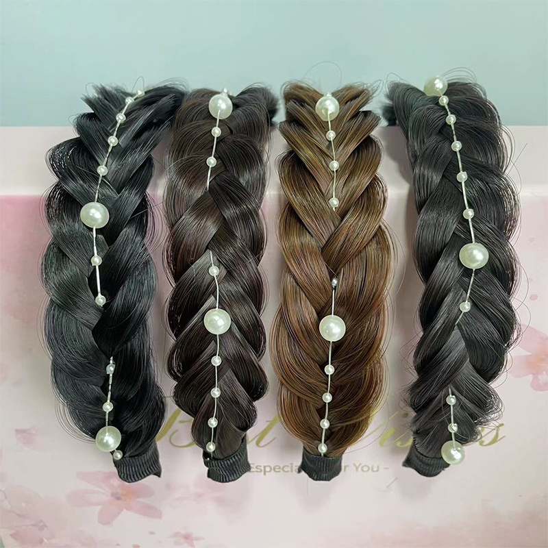 Băng Đô Cài Tóc Đính Ngọc Trai Giả Phong Cách Retro