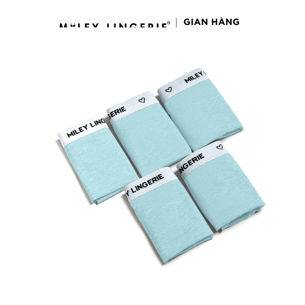 [TẶNG VOUCHER 50K KHI MUA ĐỒ BƠI] Combo 5 Quần Lót Melange Lưng Logo Miley Lingerie FCB0701