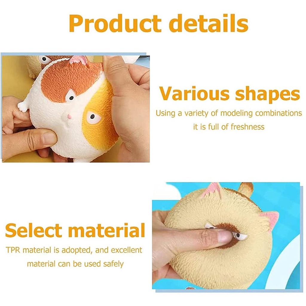 Đồ Chơi Squishy HìNh Con MèO Dễ Thương GiúP GiảM Stress P3I2