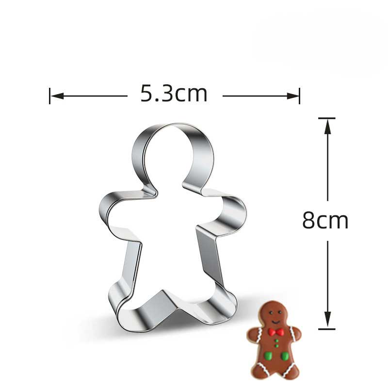 1 Khuôn Cắt Bánh Quy Bằng Thép Không Gỉ Phong Cách Giáng Sinh