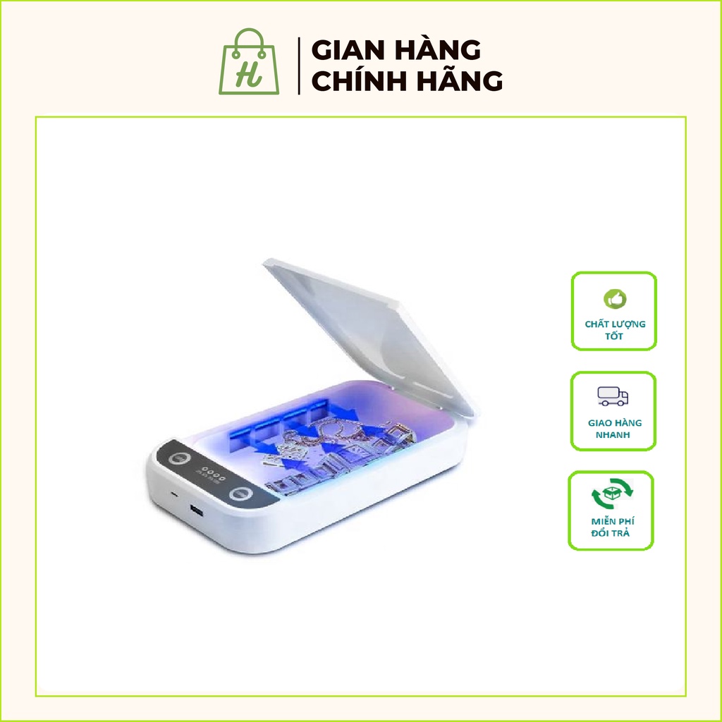 Hộp khử trùng UV 99% diệt khuẩn cho điện thoại/ chìa khóa/ trang sức/ nhíp/ khẩu trang/ dụng cụ làm nail