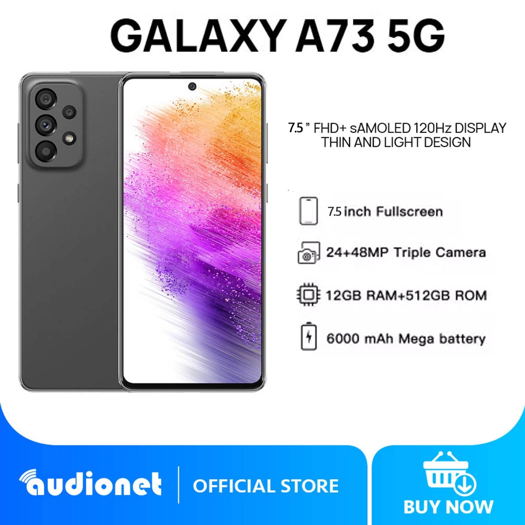 điện thoại Galaxy A73 5G 2022 2sim ram 12G rom 512G máy Chính Hãng, Màn hình 7.5 inch sạc nhanh trò chơi android COD