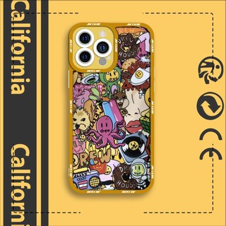 Ốp lưng iphone samsung xiaomi oppo cạnh vuông JMCase Drew Sign Doodle Art Style